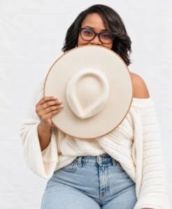 Alicia Ray, founder of Miss ROI, in a creative brand portrait