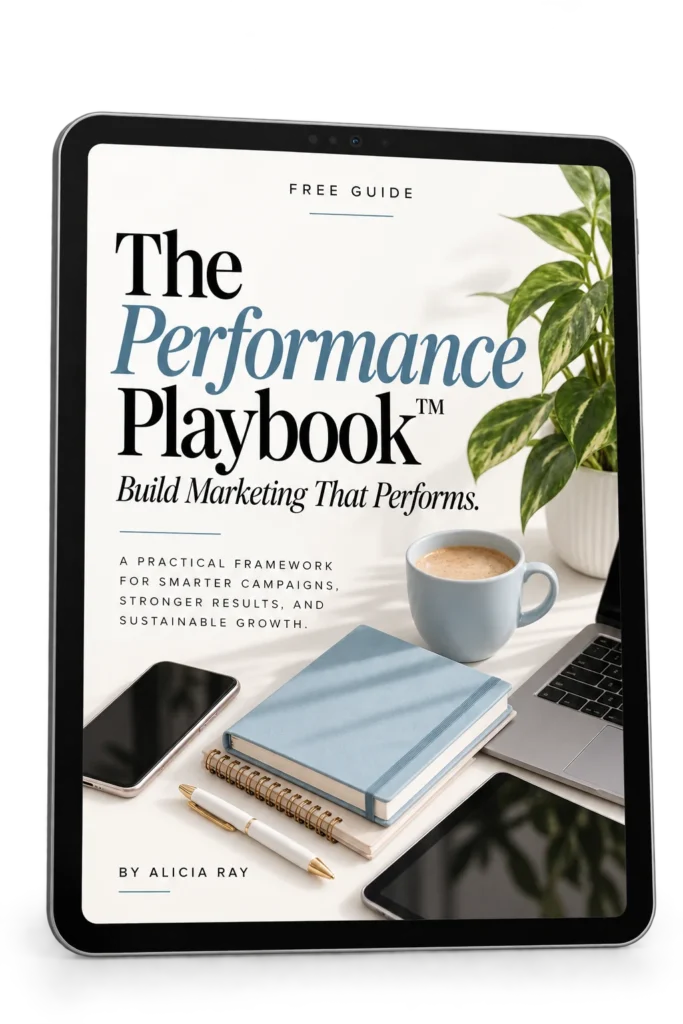The Performance Playbook free marketing guide by Alicia Ray